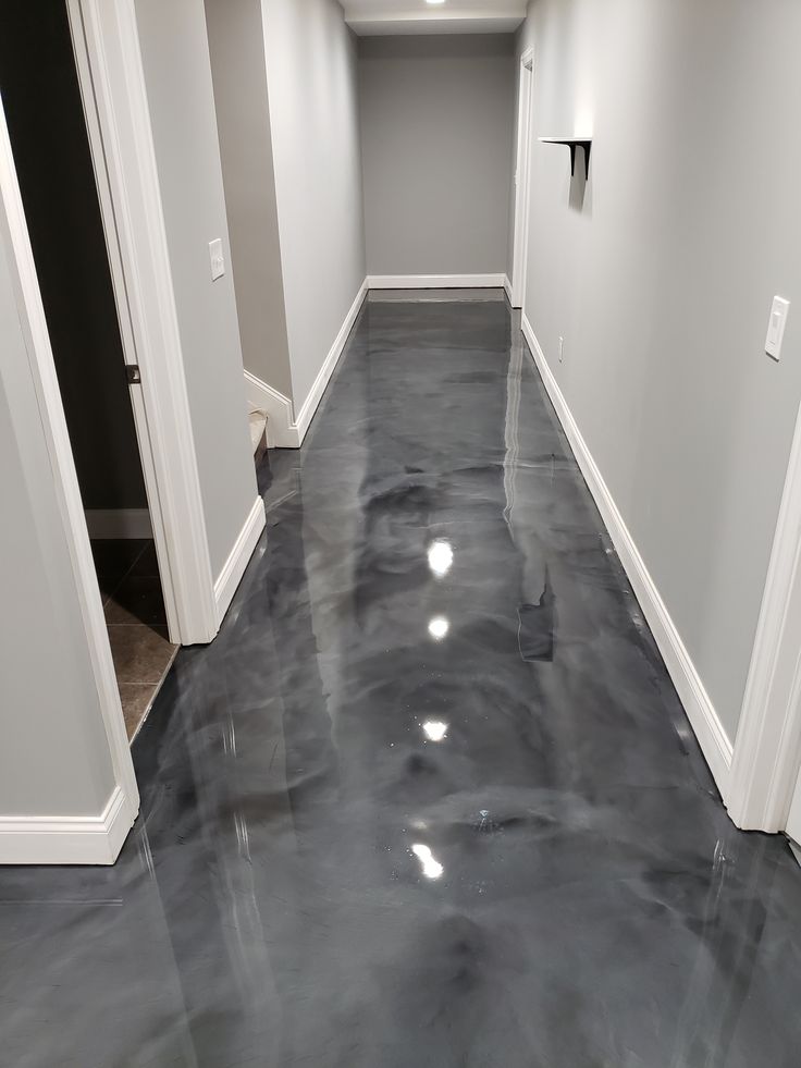 Epoxy basement floor