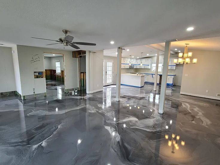 Liquid floors basement